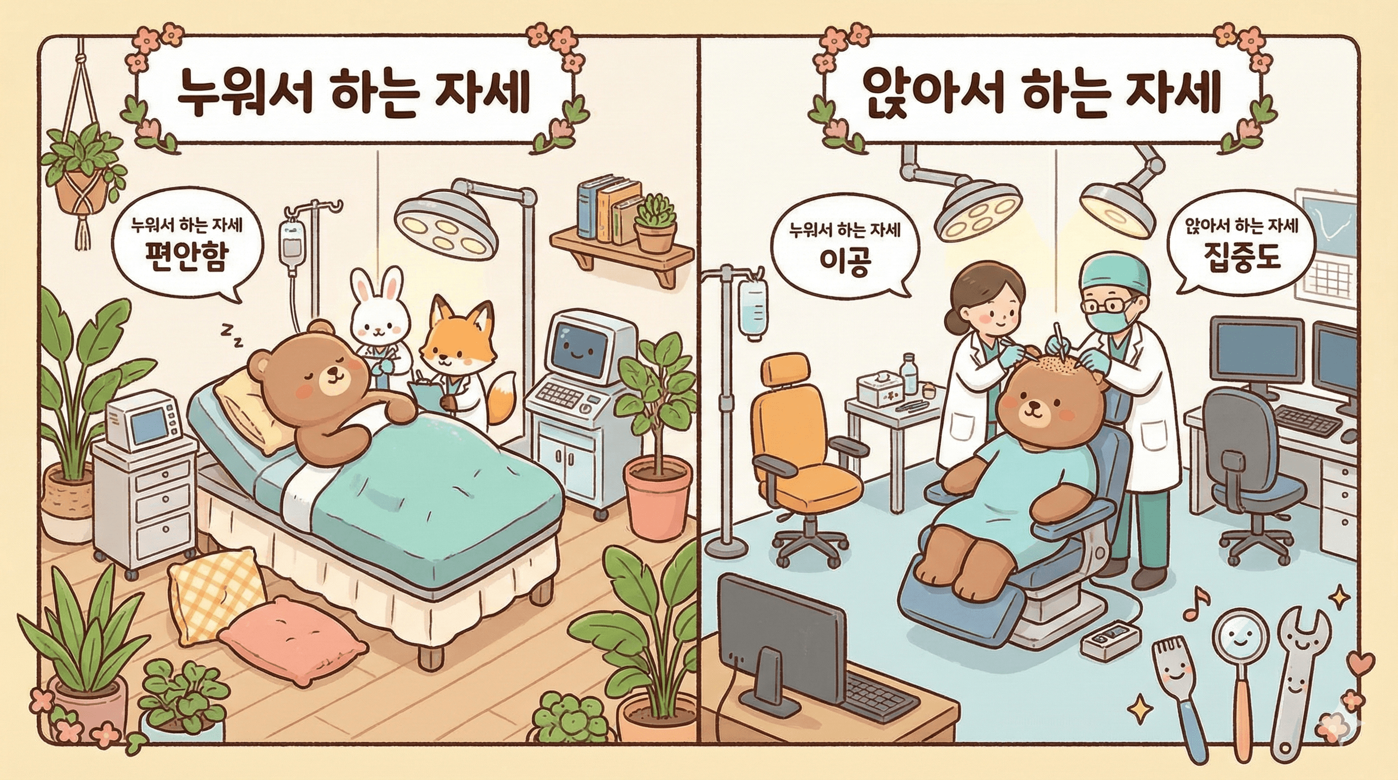 모발이식 앉아서 하면 더 편한가요