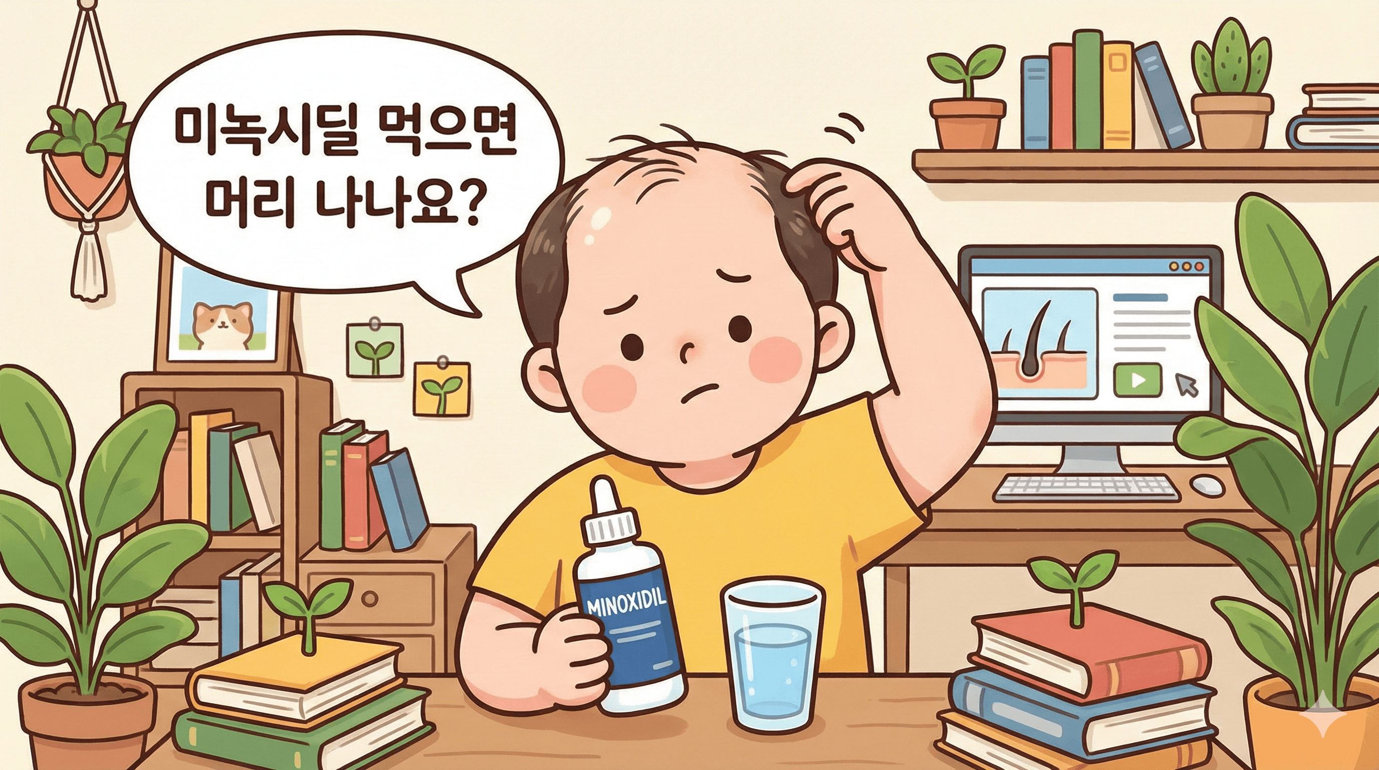 미녹시딜 먹어도 왜 머리가 안날까요