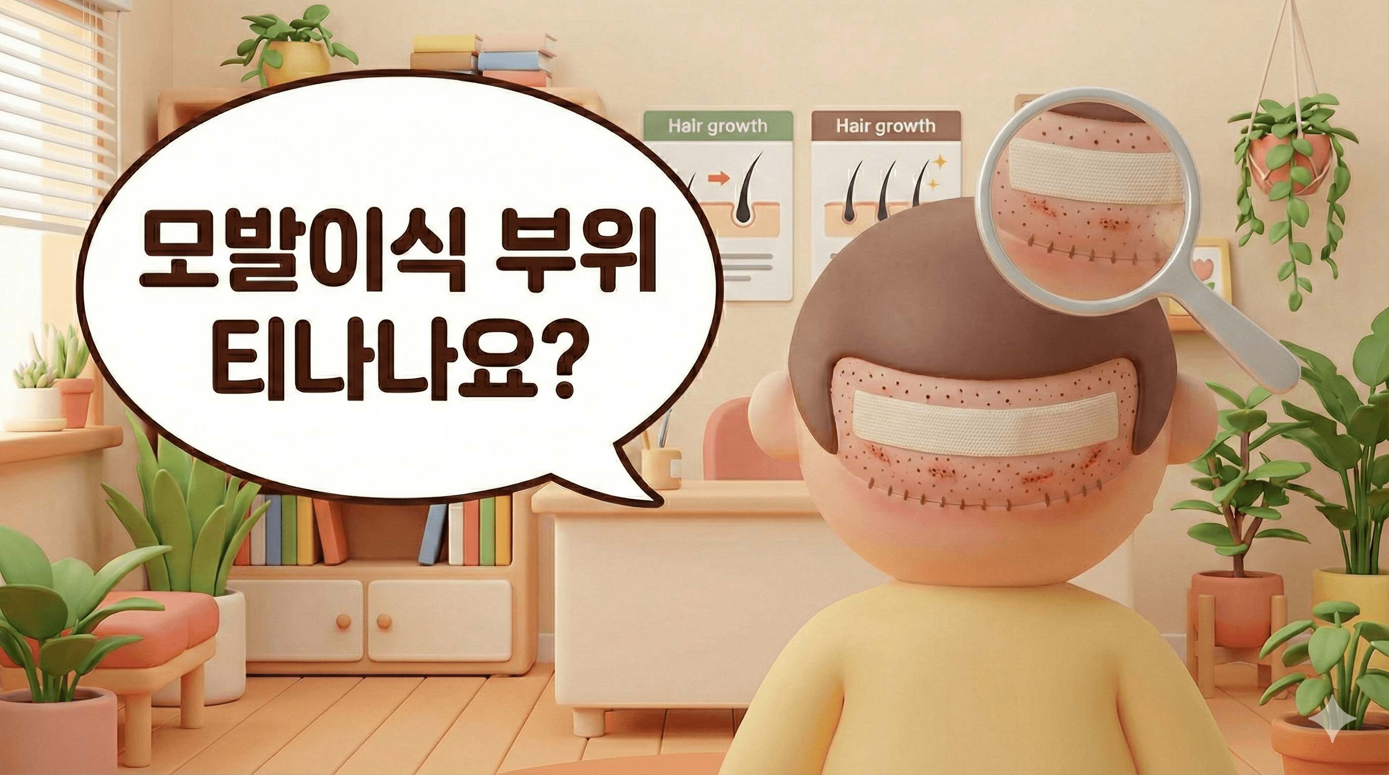 모발이식 후 티나나요 가려지나요