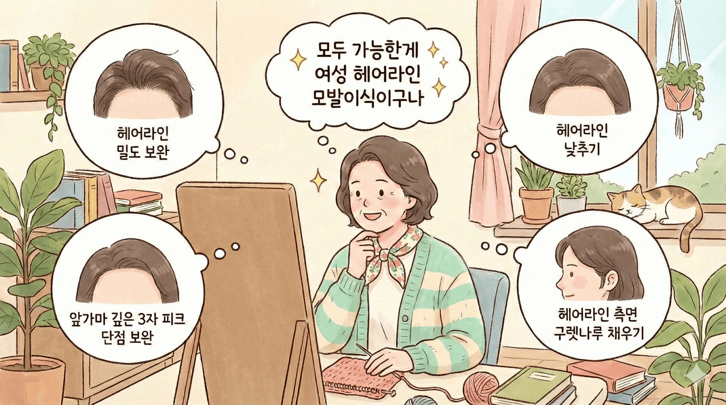 여성 헤어라인 교정 모발이식 장단점 정리합니다