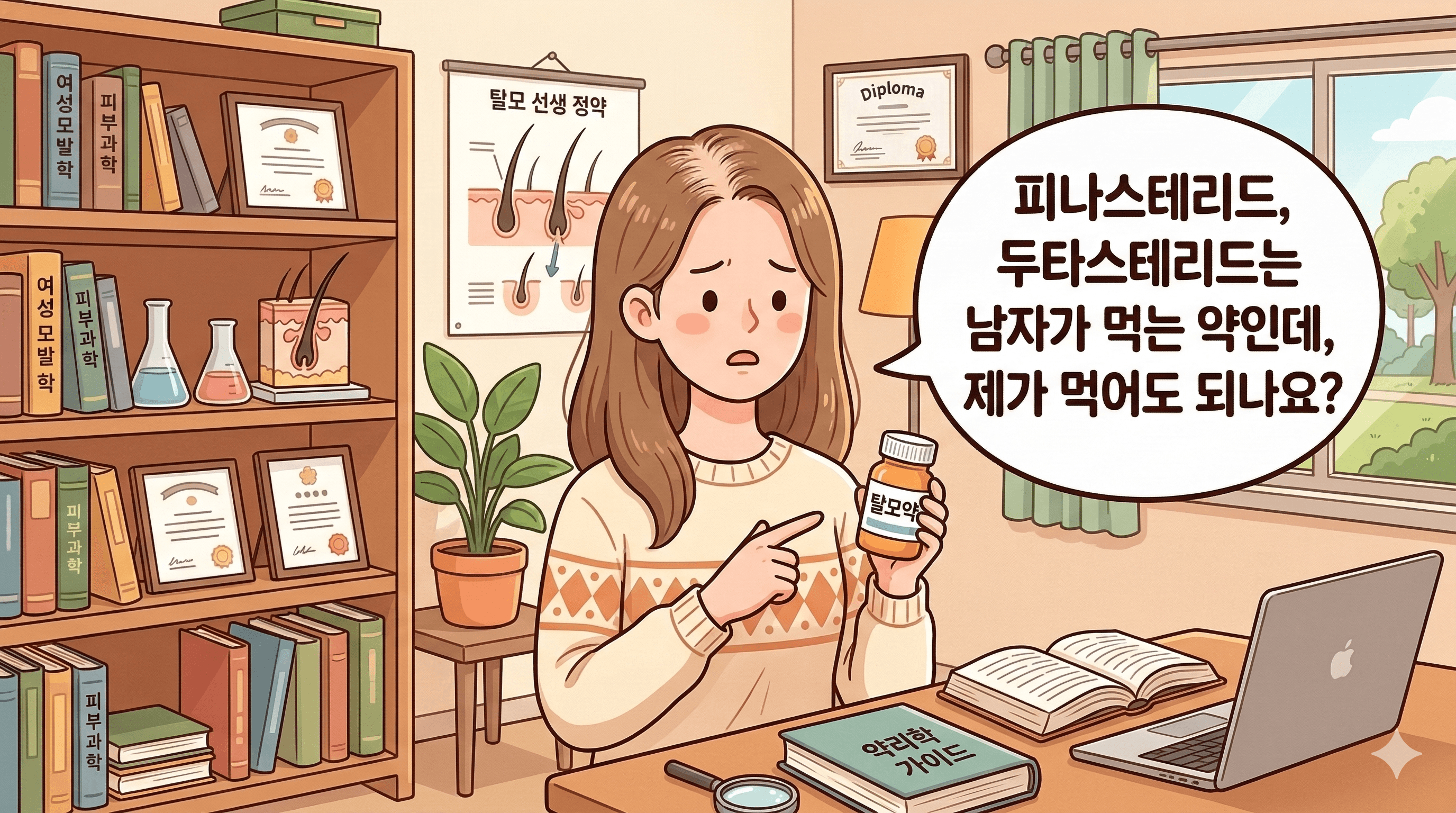 여성탈모 남성형탈모약 먹어도 되나요