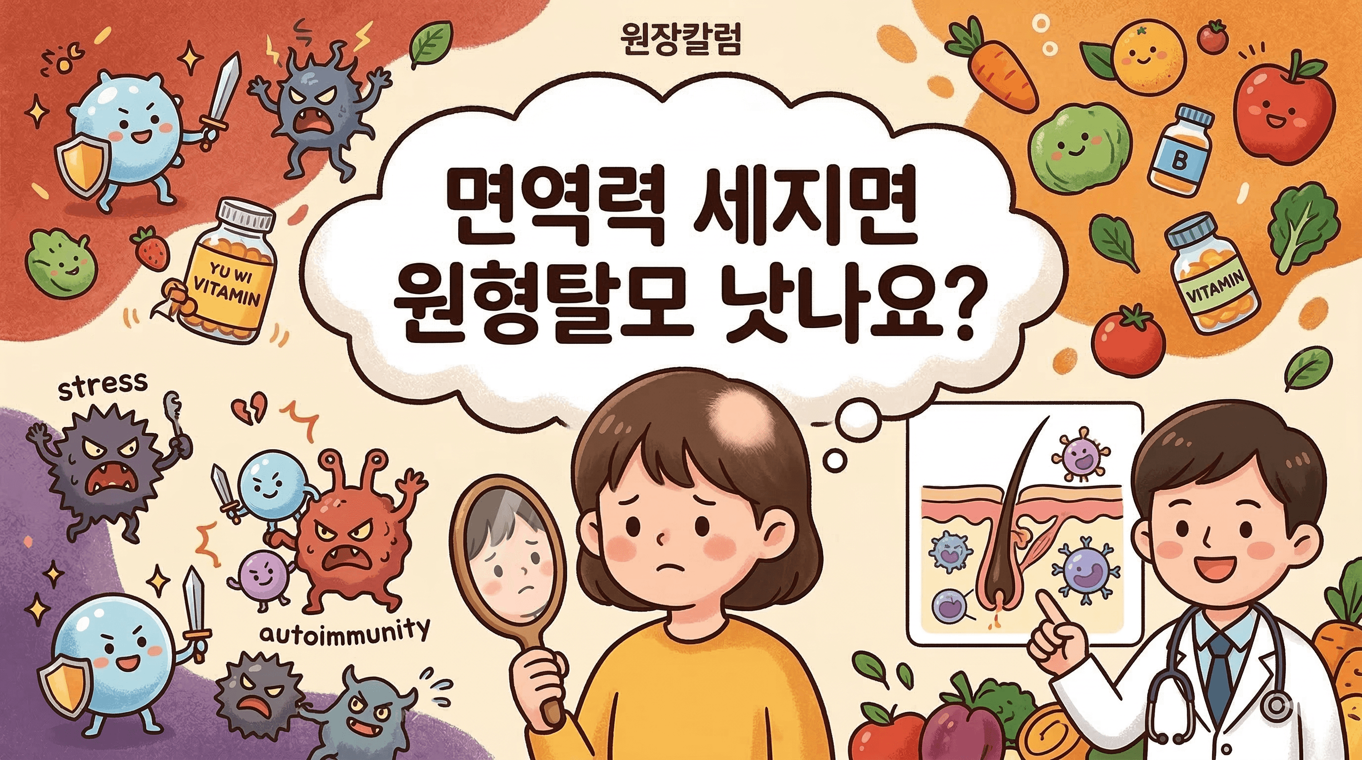 원형탈모 면역력이 떨어져서 생긴건가요