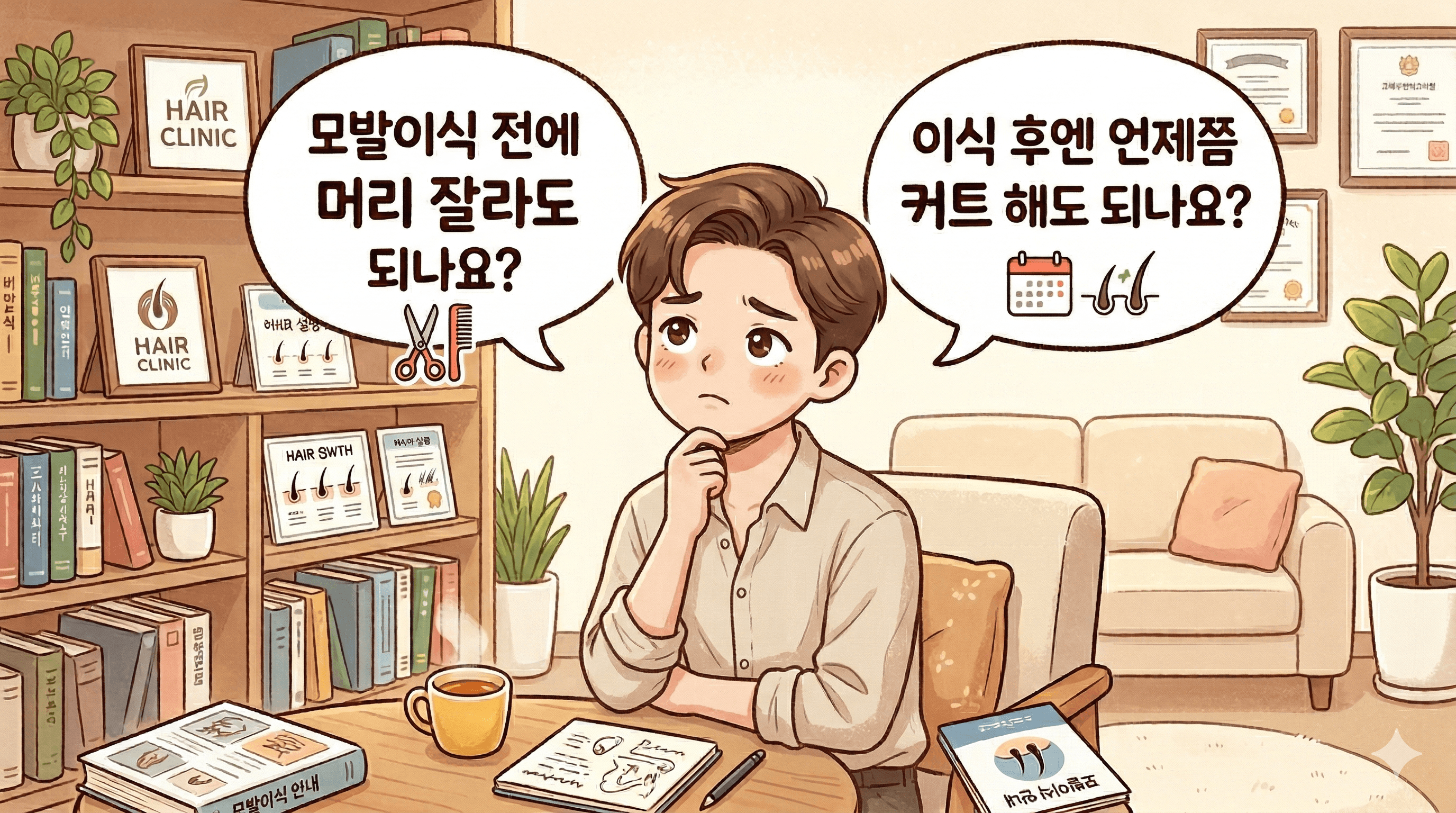 모발이식 전후 커트 알려주세요