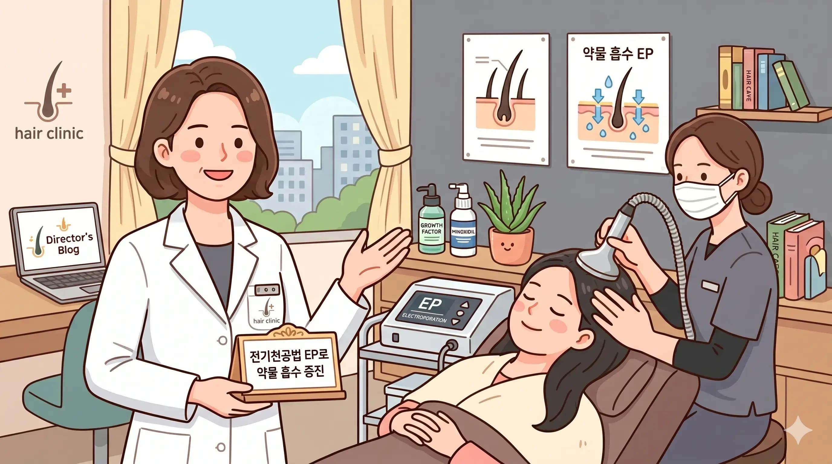 역삼 탈모치료, 전기천공법 EP 효과 있을까요