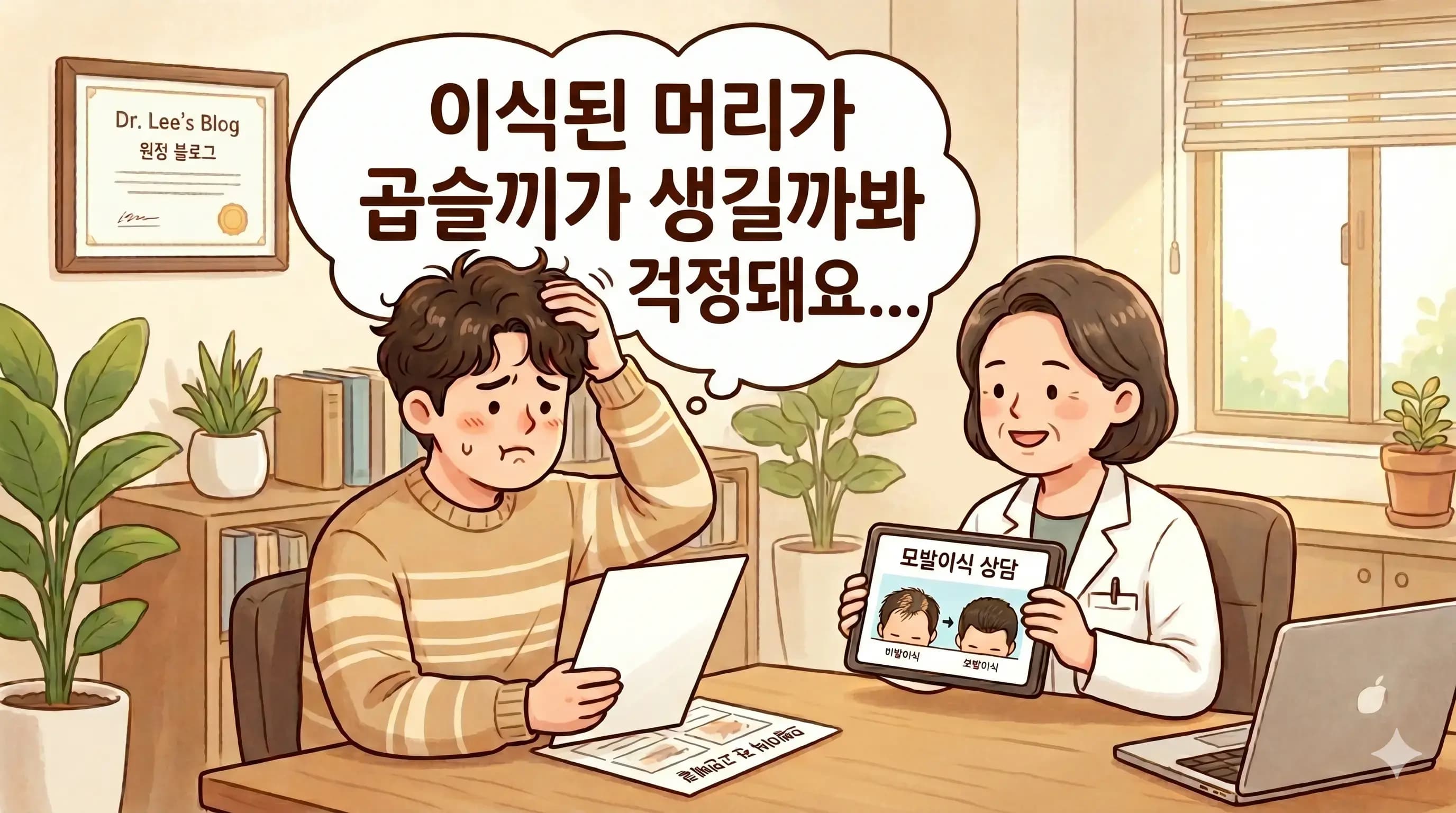 선릉역 모발이식 후 곱슬머리 괜찮나요