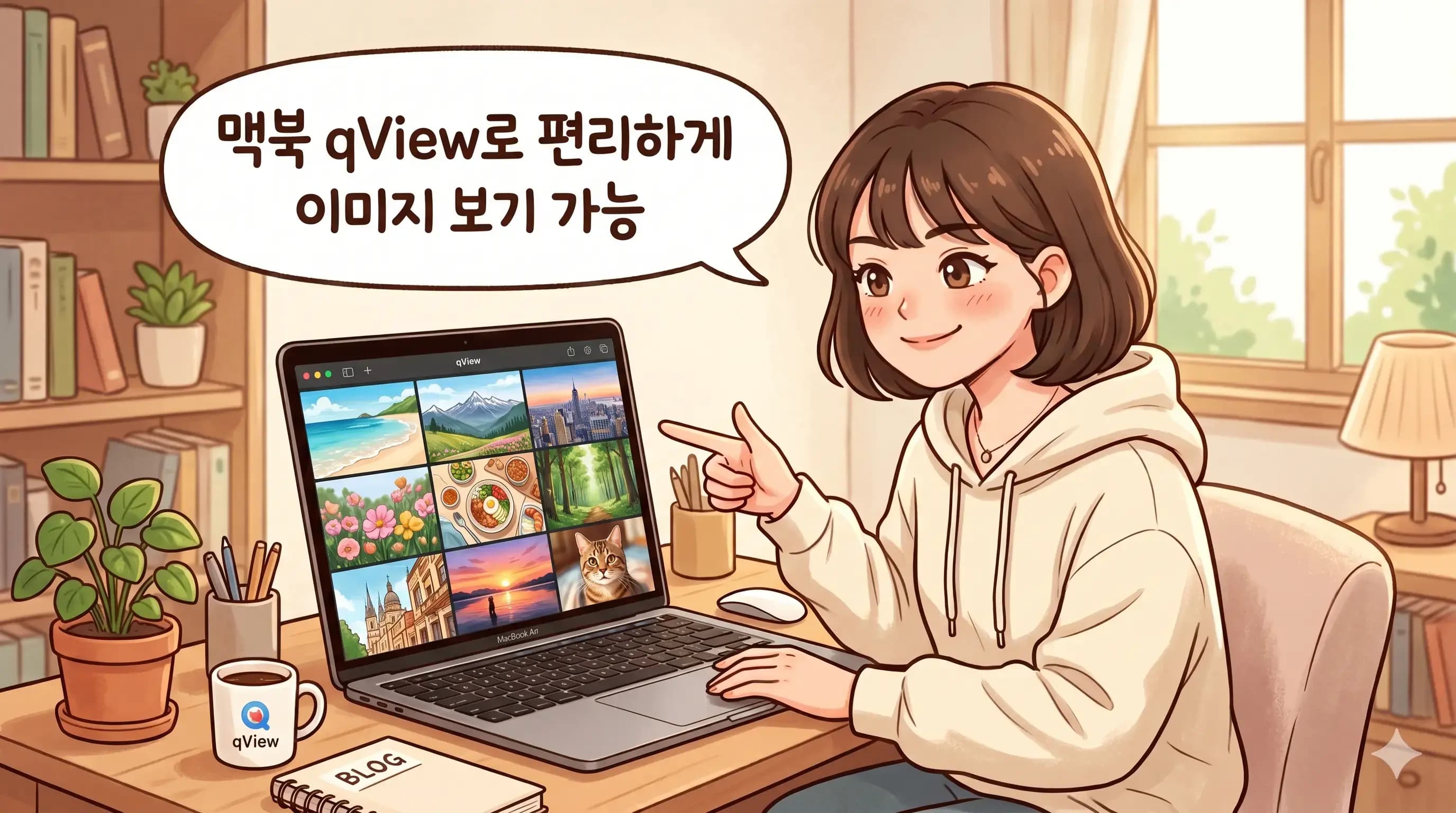맥북 필수앱 qView 이미지 보기 기본 프로그램 등록 쉽게 하기