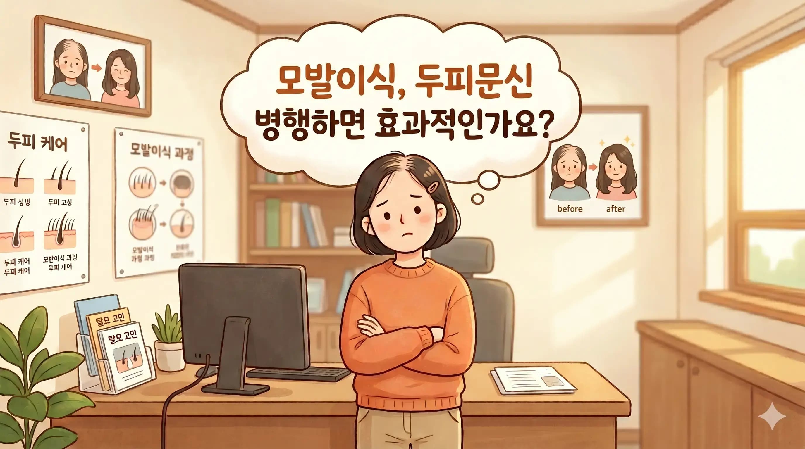 강남 두피문신, 모발이식 병행해도 될까요