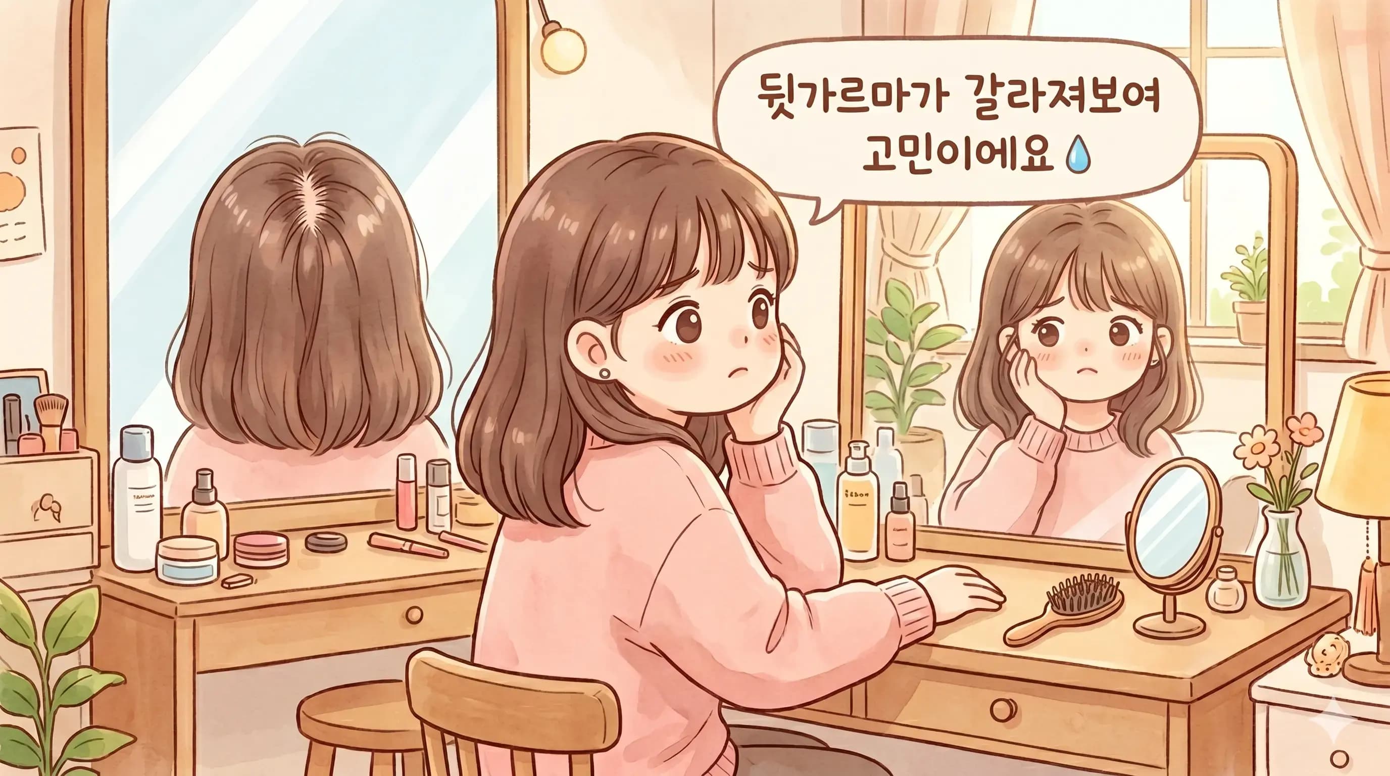 역삼 두피문신 뒷가르마 정리합니다