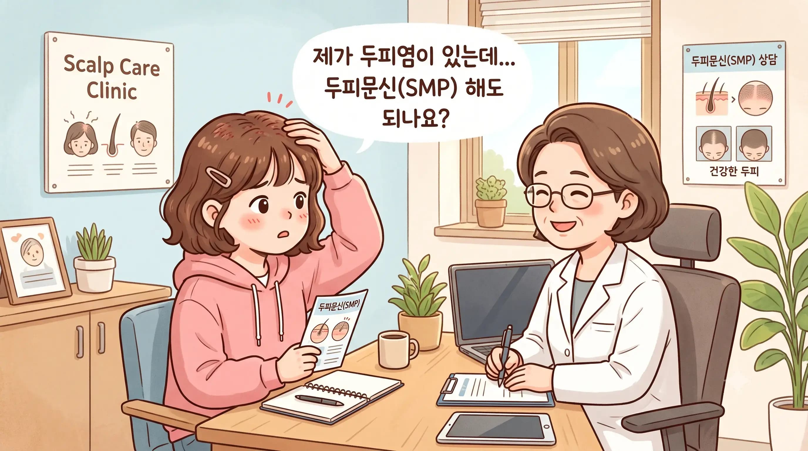 강남 두피문신 두피염 있는데 해도 되나요