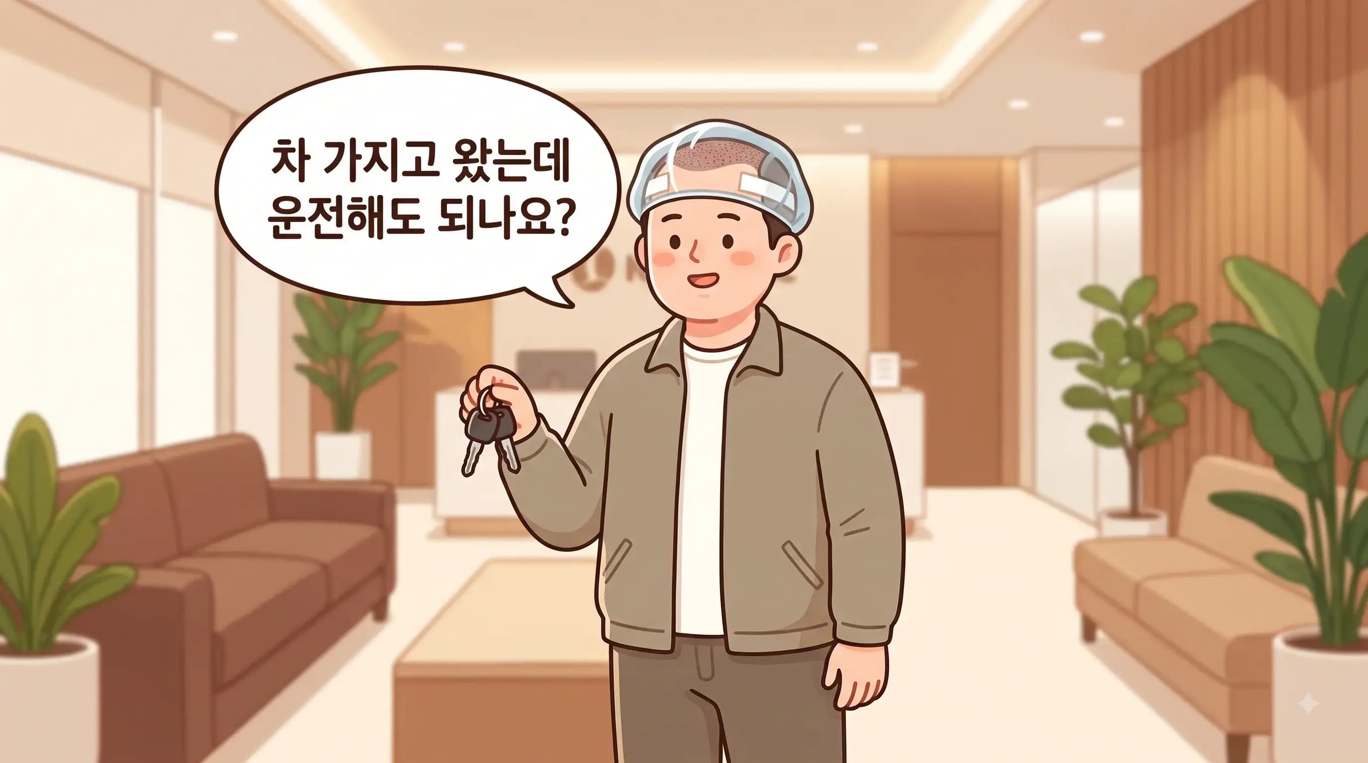 선릉역 모발이식 수술 당일 운전해서 가도 되나요
