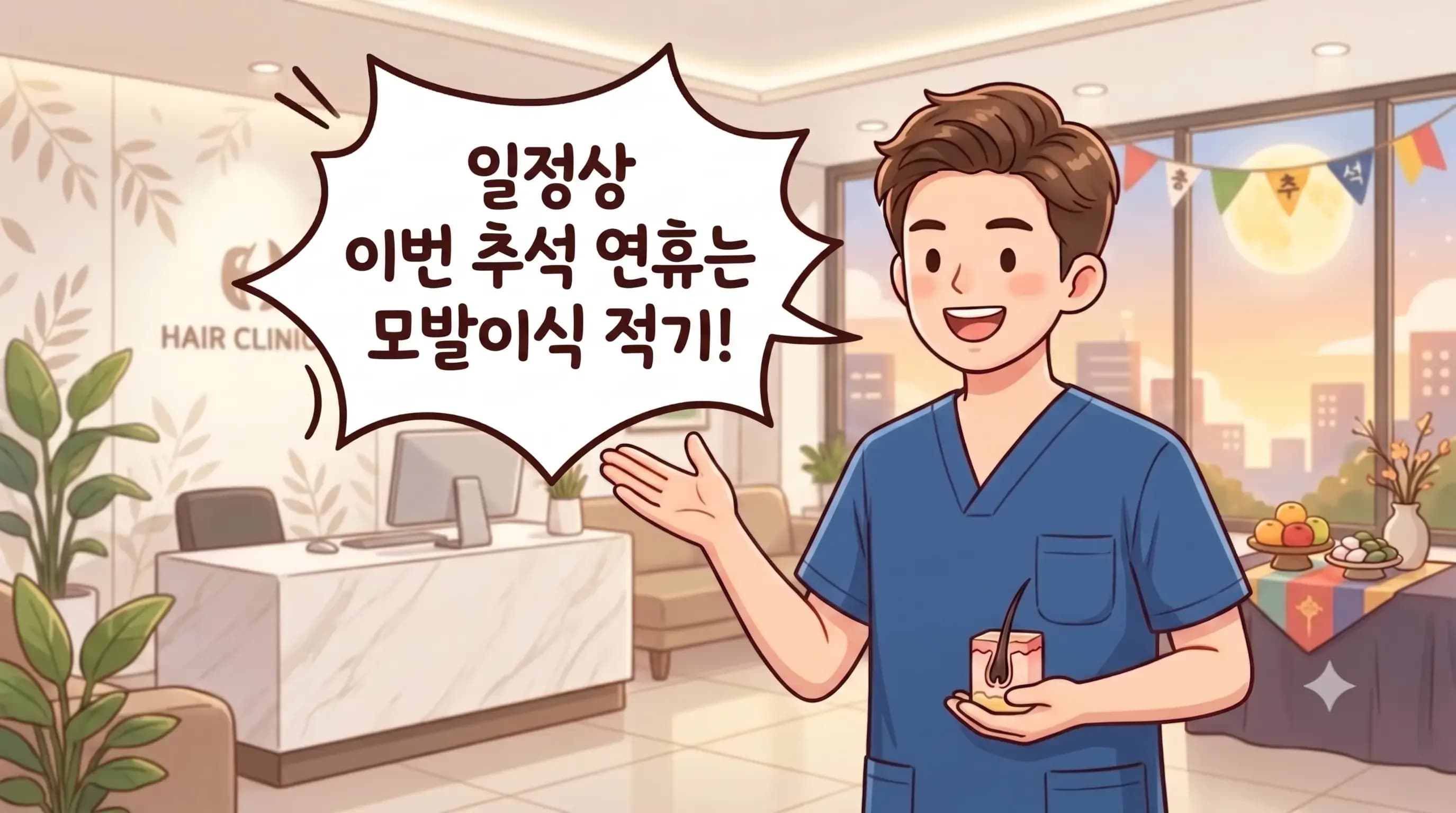 강남 모발이식, 추석 연휴가 적기인 이유
