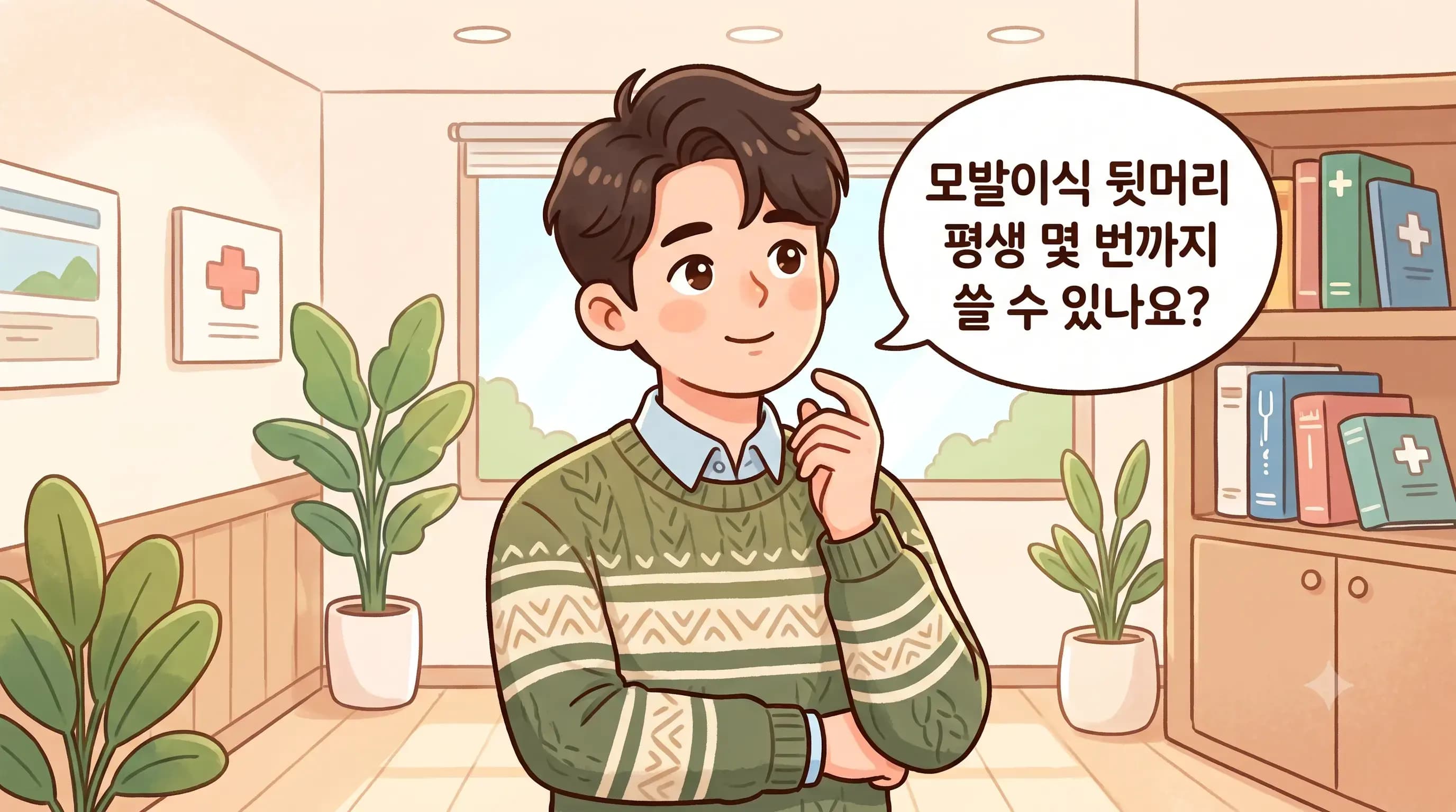 강남역 모발이식 뒷머리, 평생 몇 번까지 쓸 수 있나요
