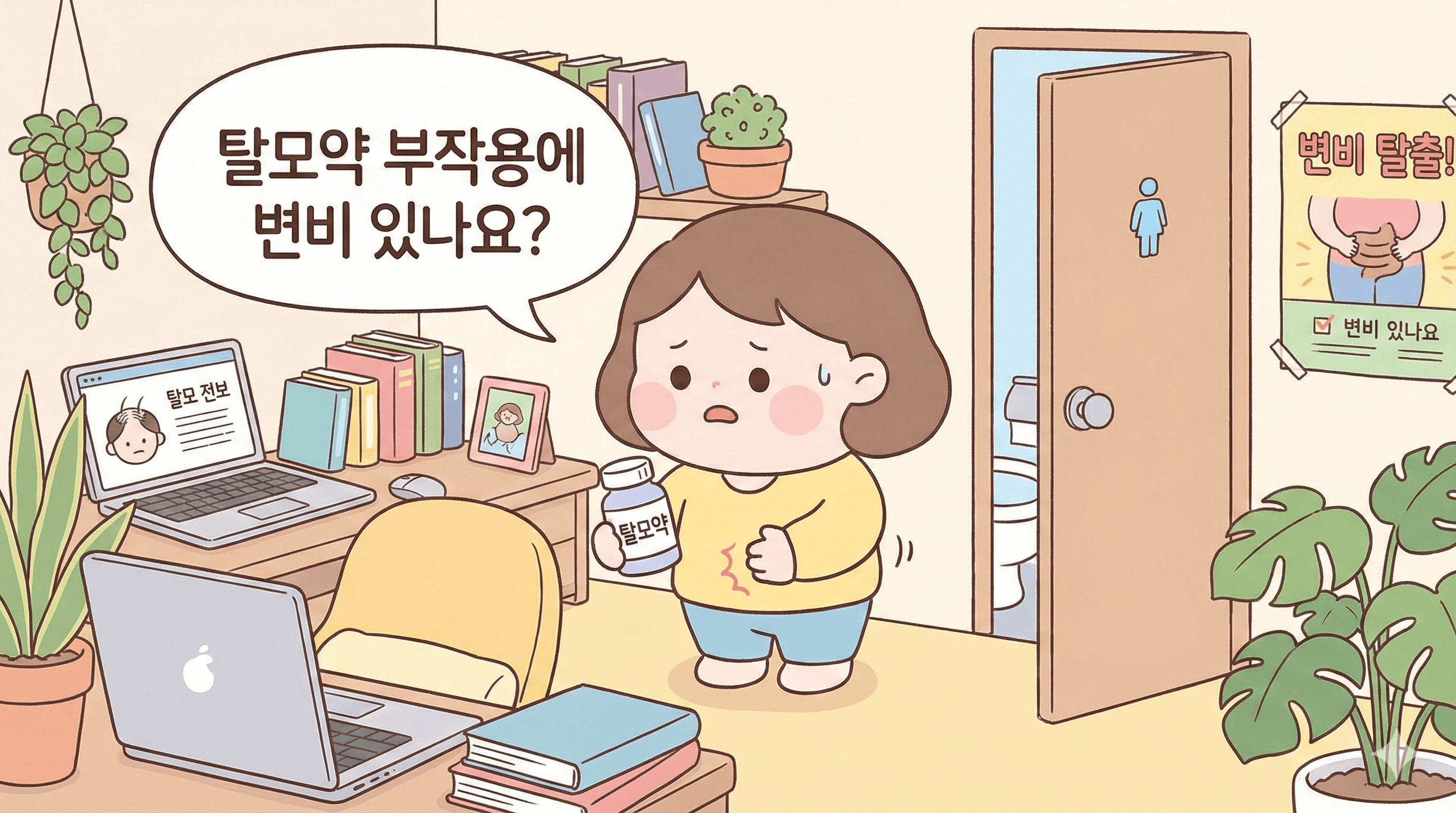 탈모약 부작용 변비 올 수 있나요