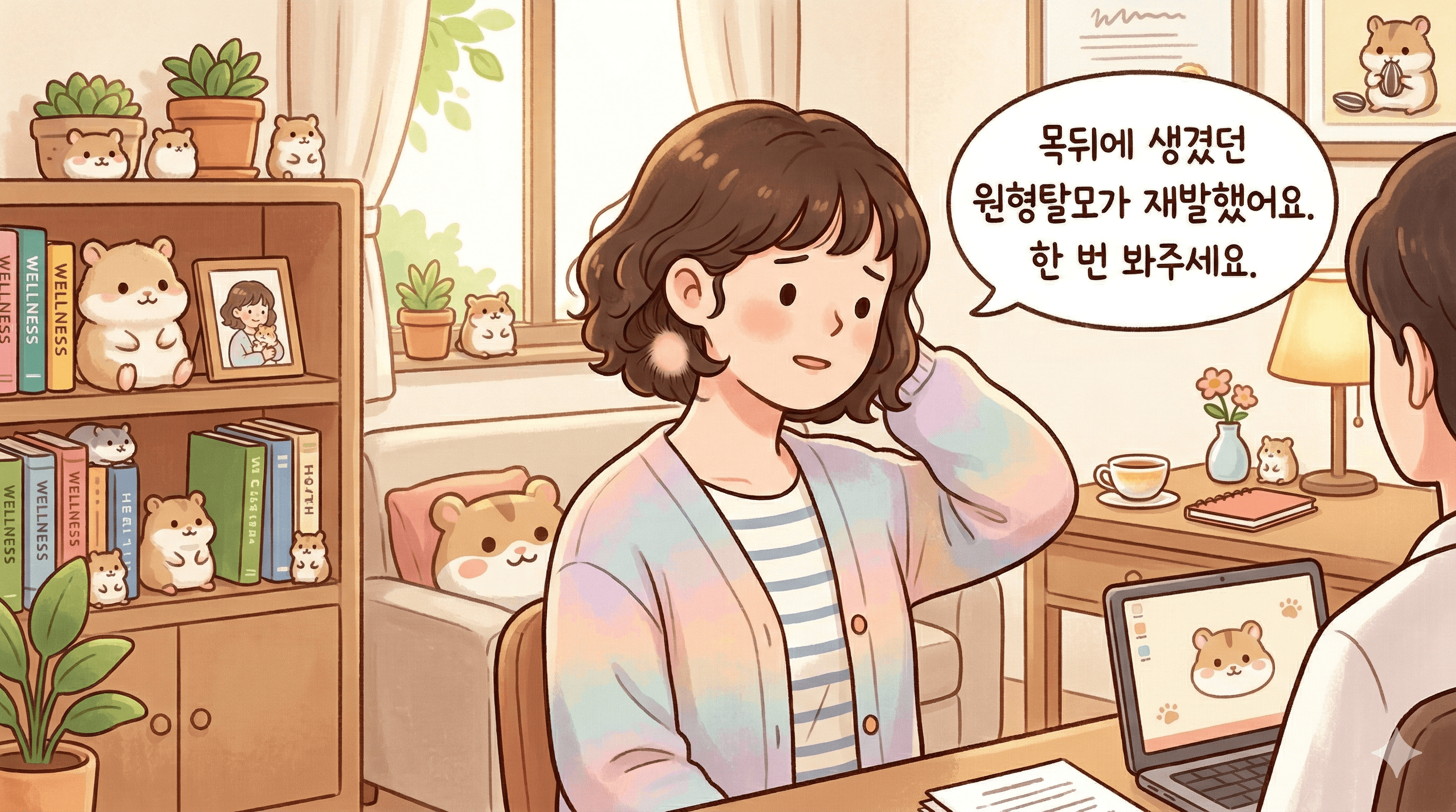 선릉 원형탈모 목뒤는 계속 같은 곳에 재발하나요