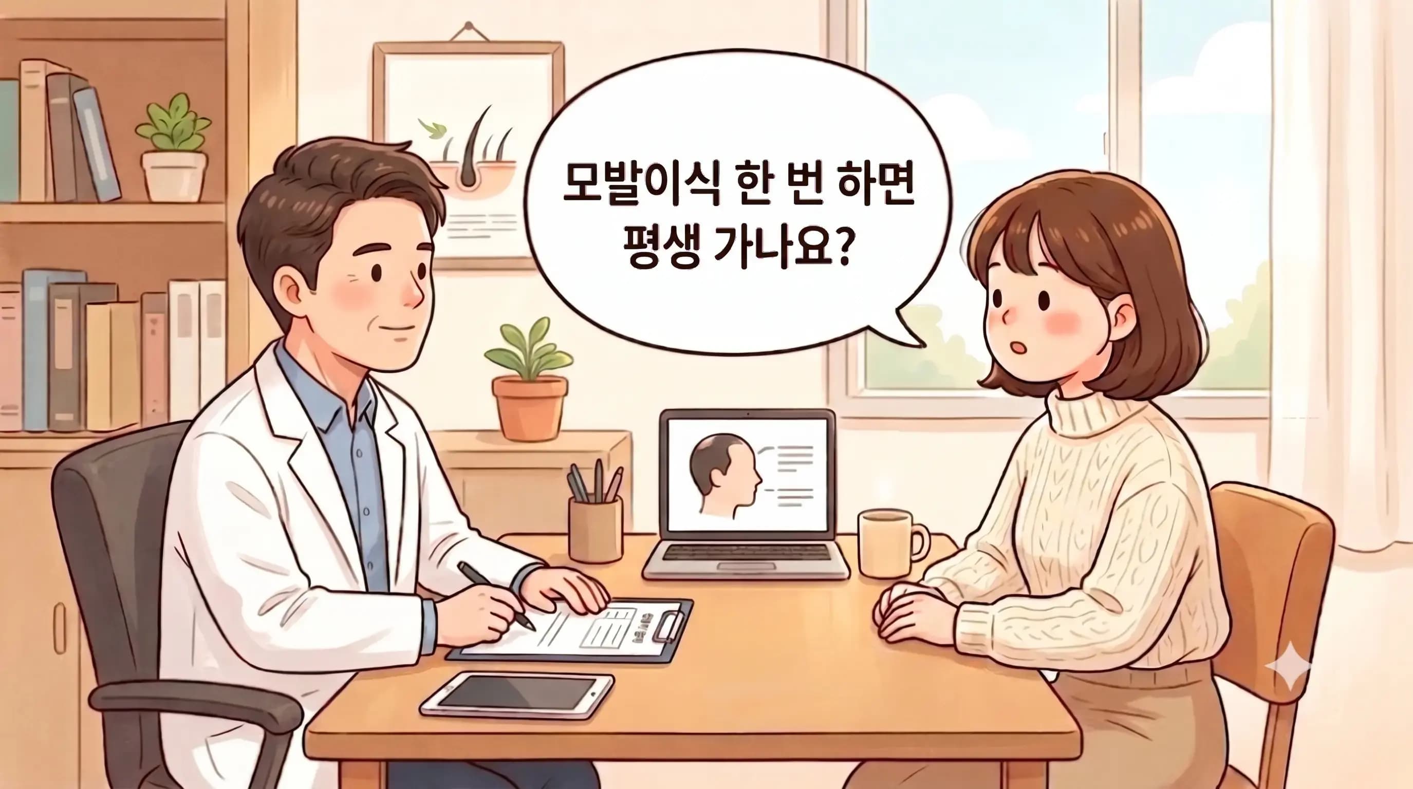선릉 모발이식 한번 하면 평생 가나요