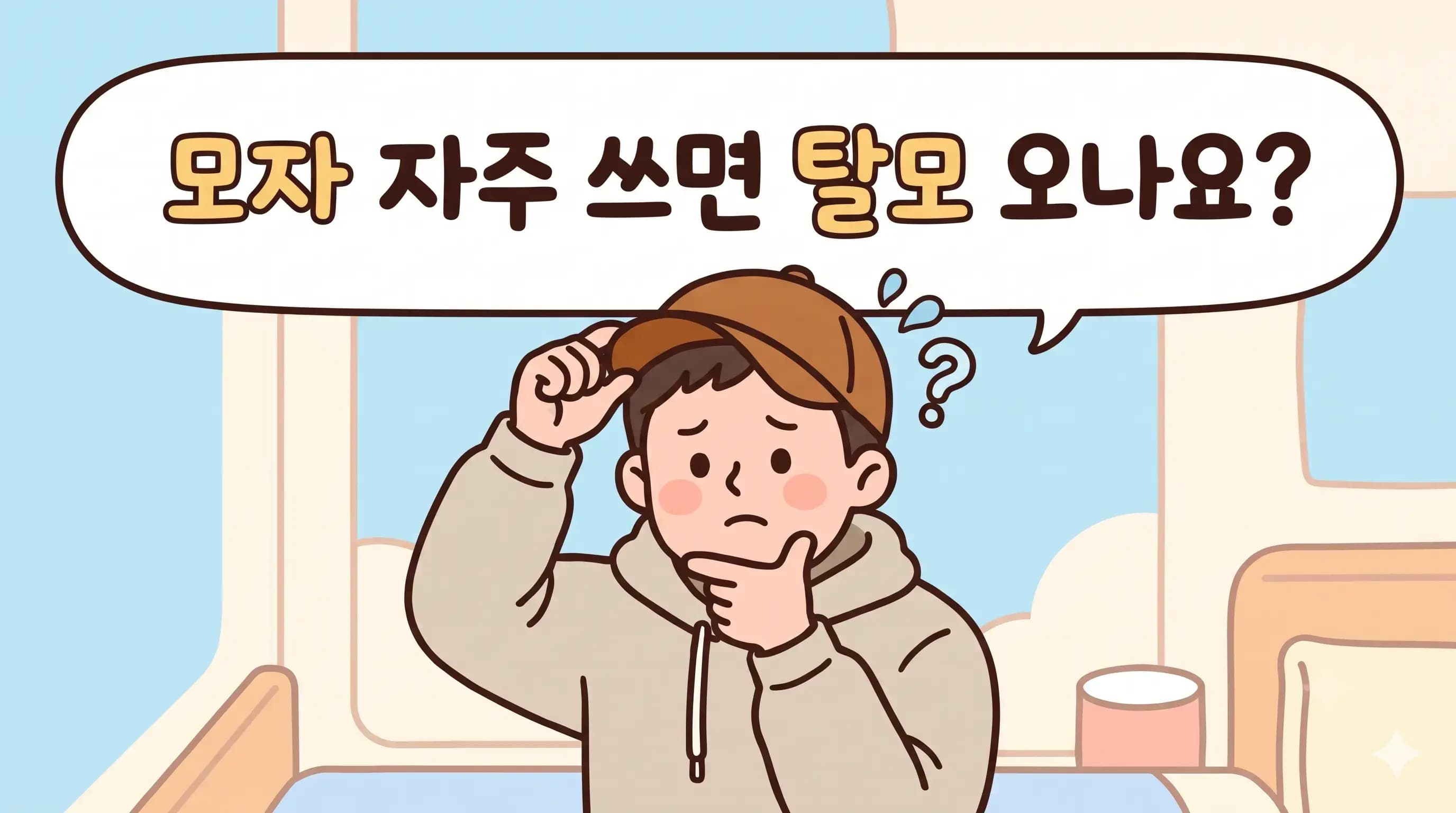 모자 자주 쓰면 탈모 오나요