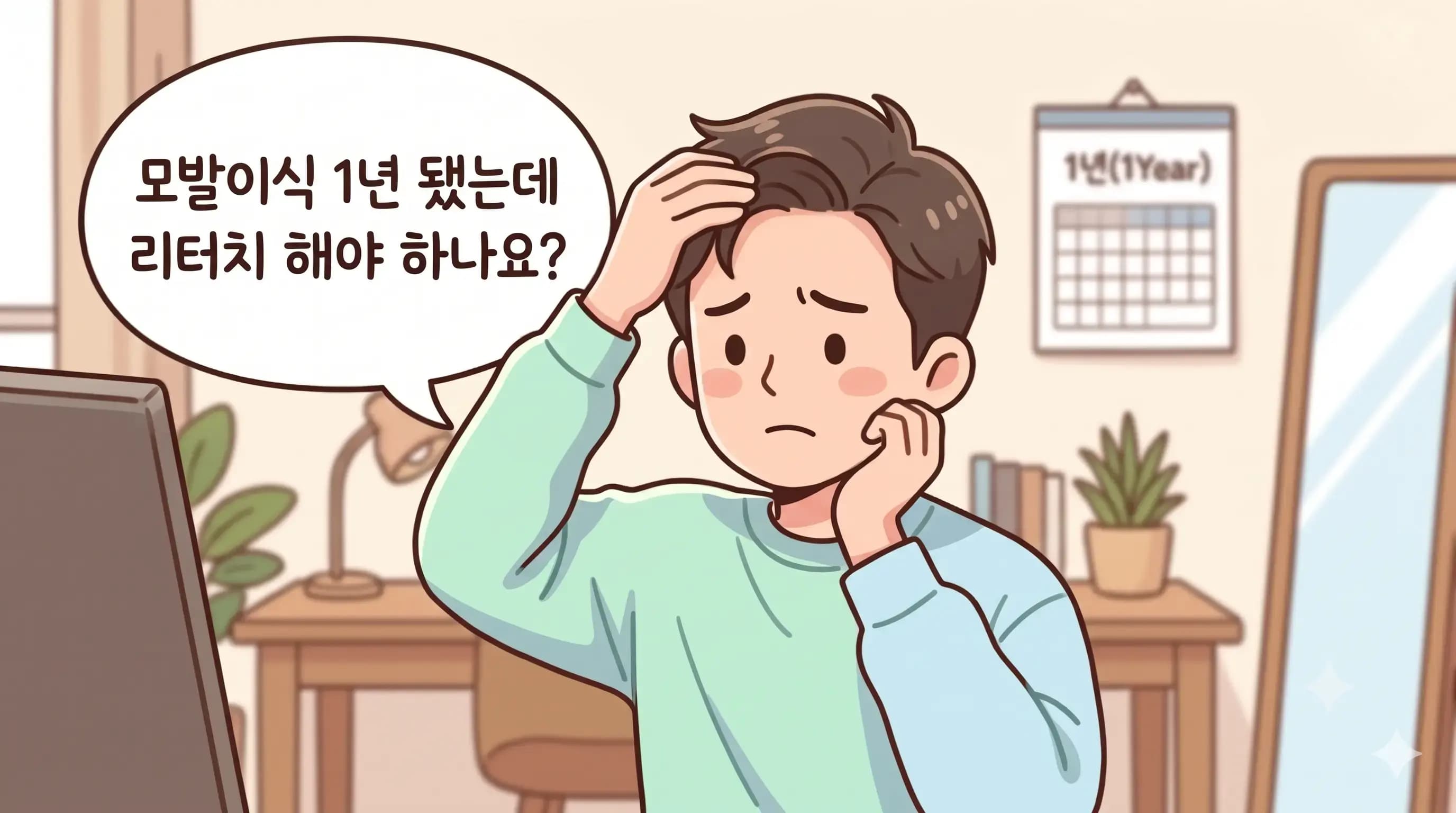 선릉역 모발이식 리터치, 꼭 해야 하나요