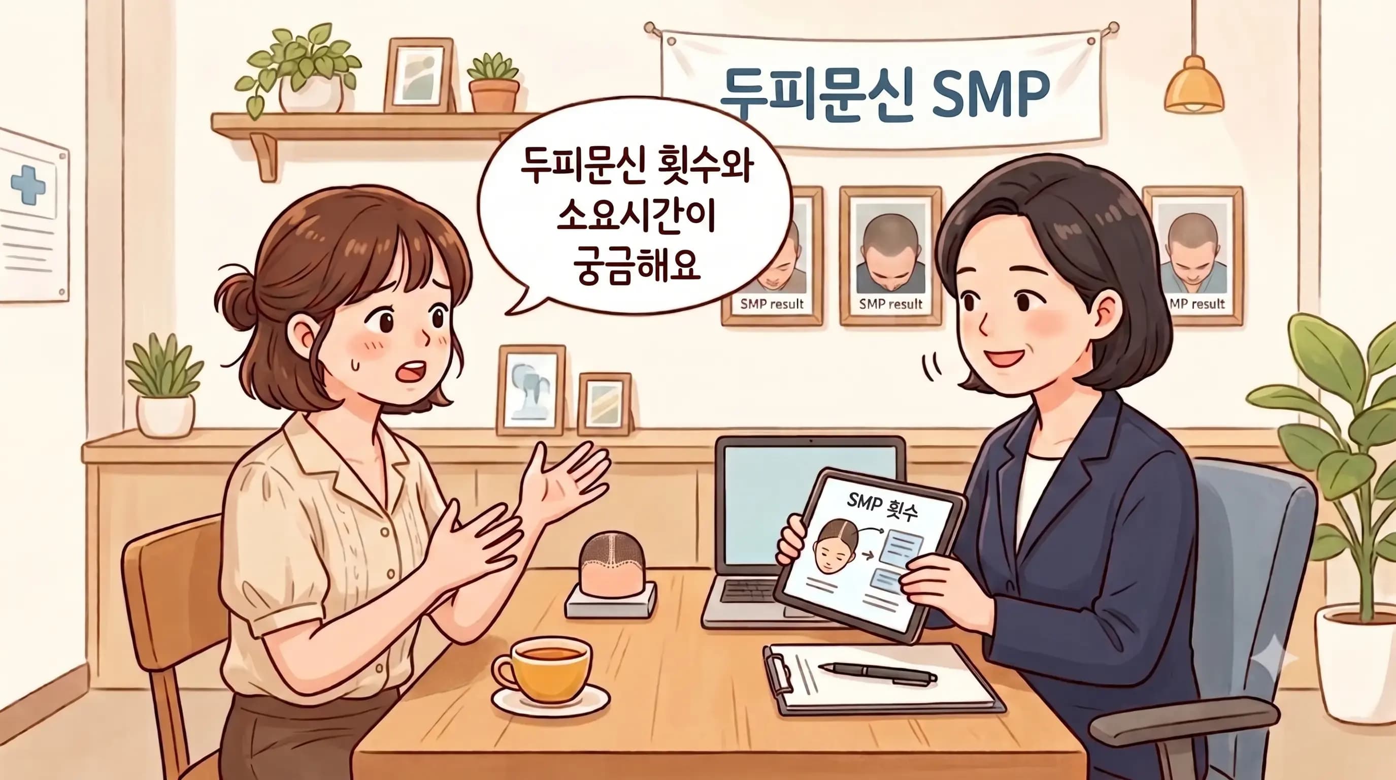 선릉 두피문신 횟수 시간 알려드립니다